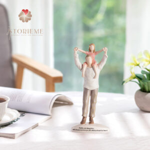 Alternative view of Father & Daughter Shoulder Ride Figurine – A Love That Lifts You Higher