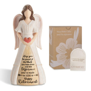 Angel Holding Heart Retirement Figurine 2026 – Meaningful Retirement Gift for Women