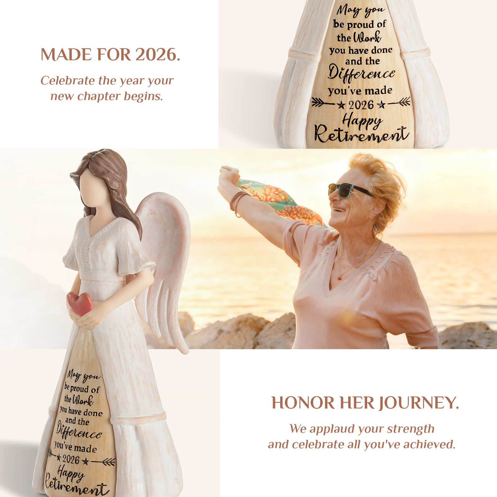 Angel Holding Heart Retirement Figurine 2026 – Meaningful Retirement Gift for Women - Image 6