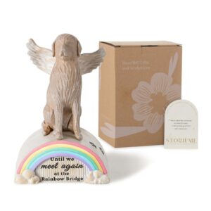 Dog Memorial Gifts for Loss of Dog: Pet Sympathy Remembrance Bereavement Gift Rainbow Bridge Dogs Passing Away Angel Figurine for Dogs Mom