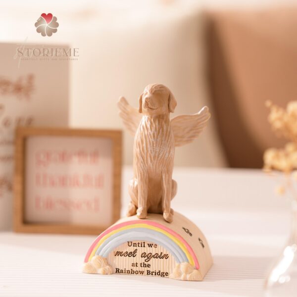 Dog Memorial Gifts for Loss of Dog: Pet Sympathy Remembrance Bereavement Gift Rainbow Bridge Dogs Passing Away Angel Figurine for Dogs Mom - Image 2