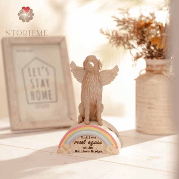 Dog Memorial Gifts for Loss of Dog: Pet Sympathy Remembrance Bereavement Gift Rainbow Bridge Dogs Passing Away Angel Figurine for Dogs Mom - Image 3