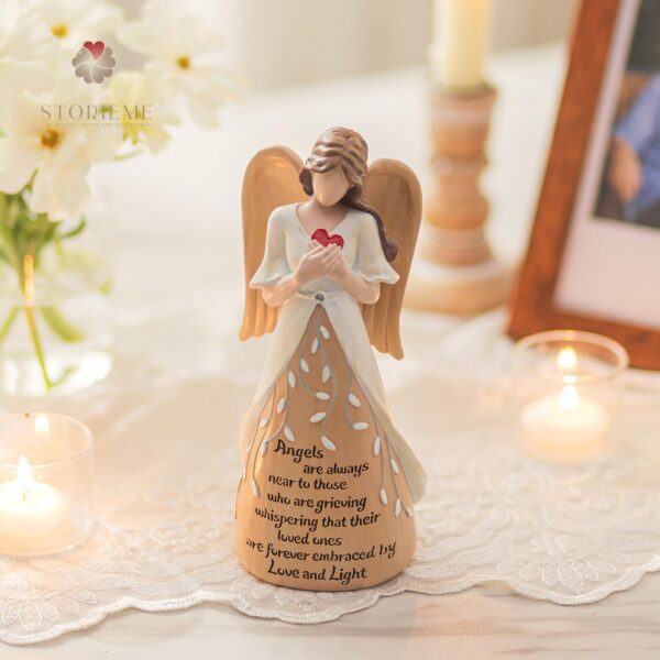 Sympathy Gifts for Loss of Loved One: Memorial Remembrance Gift in Memory of Mom Dad Grandma, Bereavement Condolences Angel Figurines - Image 5