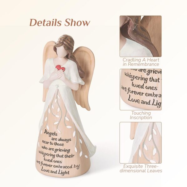 Sympathy Gifts for Loss of Loved One: Memorial Remembrance Gift in Memory of Mom Dad Grandma, Bereavement Condolences Angel Figurines - Image 2