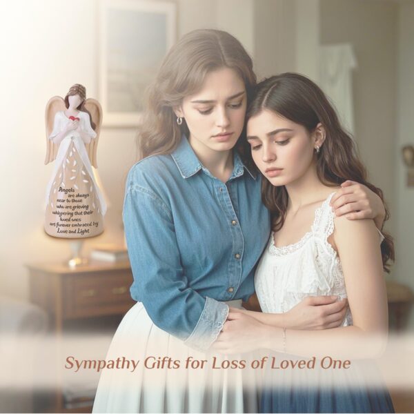 Sympathy Gifts for Loss of Loved One: Memorial Remembrance Gift in Memory of Mom Dad Grandma, Bereavement Condolences Angel Figurines - Image 7