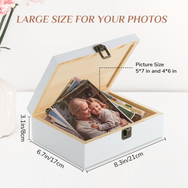 Mother Daughter Gifts - Mother of the Bride Gifts for Wedding - Daughter Birthday Present - Sympathy Memorial Gift for Loss of Mom Wooden Memory Box for Keepsakes - Image 6