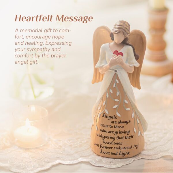 Sympathy Gifts for Loss of Loved One: Memorial Remembrance Gift in Memory of Mom Dad Grandma, Bereavement Condolences Angel Figurines - Image 4