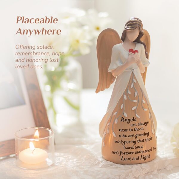 Sympathy Gifts for Loss of Loved One: Memorial Remembrance Gift in Memory of Mom Dad Grandma, Bereavement Condolences Angel Figurines - Image 3