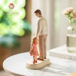 Alternative view of Father Daughter Hand in Hand Figurine – Guiding You Always