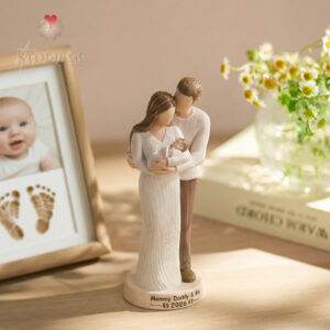 Alternative view of A Family of Three Figurine – New Parents Keepsake for Mom & Dad 2026