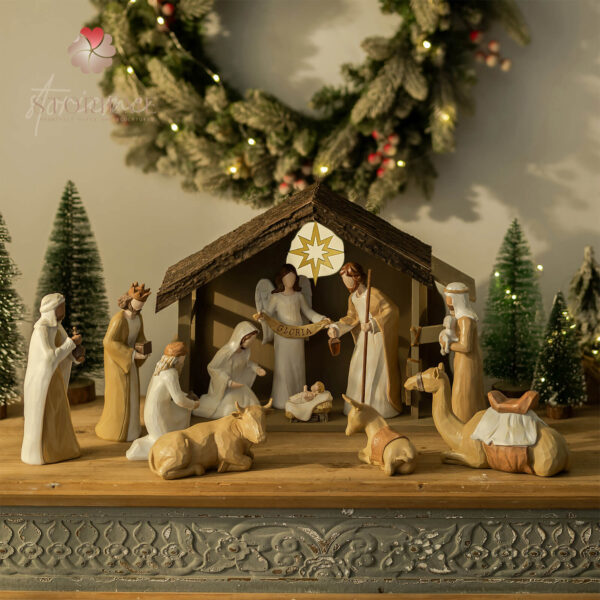 Christmas Nativity Set Indoor: 8/12-Piece Religious Resin Figurines Nativity Scene - Image 6