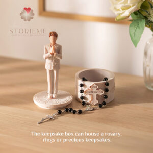 Alternative view of First Communion Keepsake Box for Boys – A Blessing to Treasure Forever