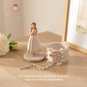 Alternative view of First Communion Keepsake Box For Girls – A Blessing to Treasure Forever