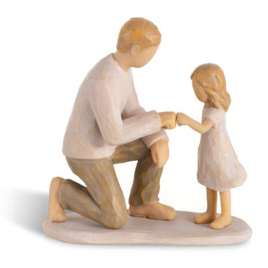 Father & Daughter Fist Bump Figurine – A Bond Built on Trust