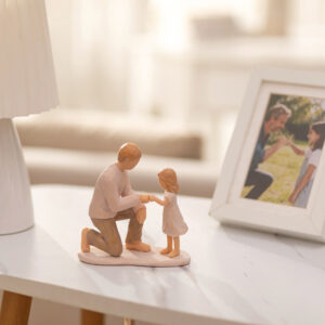 Alternative view of Father & Daughter Fist Bump Figurine – A Bond Built on Trust