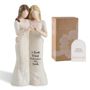 Soul Sister Heart Gesture Figurine with Engraved Message – A Sweet Friend Refreshes the Soul