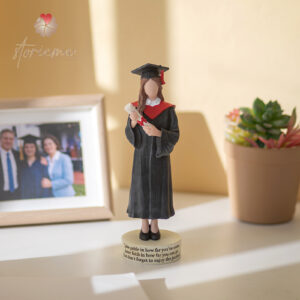 Alternative view of Graduation Girl Figurine Holding Diploma – Congrats Grad Keepsake for Her