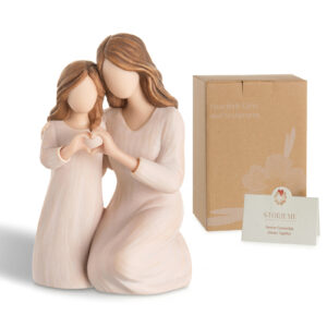 Mother & Daughter Figurine – Hearts Meet Here
