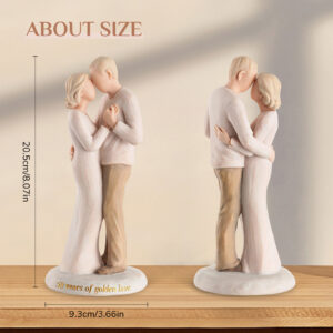 50th Golden Anniversary Figurine – Celebrating 50 Years of Golden Love - Image 3