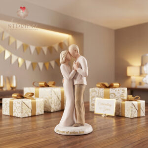 50th Golden Anniversary Figurine – Celebrating 50 Years of Golden Love - Image 5