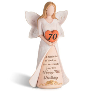 Alternative view of 70th Birthday Angel Figurine – A Life Surrounded by Love