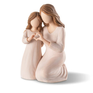 Alternative view of Mother & Daughter Figurine – Hearts Meet Here