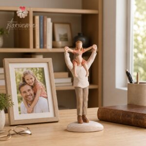 Father & Daughter Shoulder Ride Figurine – Plain Base | A Love That Lifts You Higher - Image 4