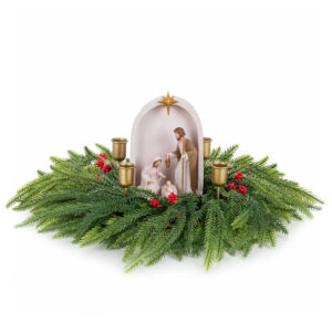 Nativity Advent Wreath Candle Holder – A Christmas Tradition of Hope, Peace, Joy & Love