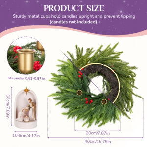 Nativity Advent Wreath Candle Holder – A Christmas Tradition of Hope, Peace, Joy & Love - Image 3
