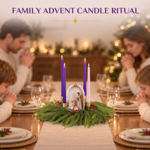 Nativity Advent Wreath Candle Holder – A Christmas Tradition of Hope, Peace, Joy & Love - Image 4