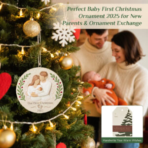 Baby's First Christmas Ornament 2026 – First Christmas as a Family of Three - Image 5