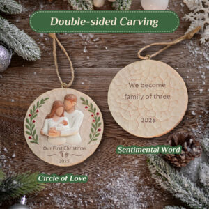 Alternative view of Baby's First Christmas Ornament 2026 – First Christmas as a Family of Three