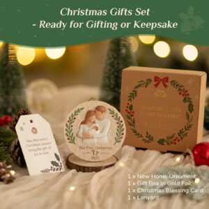 Baby's First Christmas Ornament 2026 – First Christmas as a Family of Three - Image 4