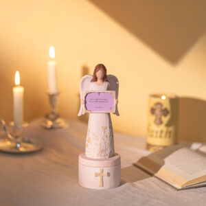 Alternative view of Bible Verse Angel Figurine with 60 Scripture Cards – Christian Gift for Women