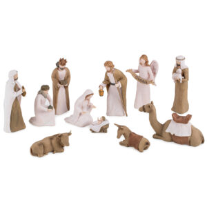 12-Piece Christmas Nativity Scene Set (Medium Size) – The Story of the First Christmas