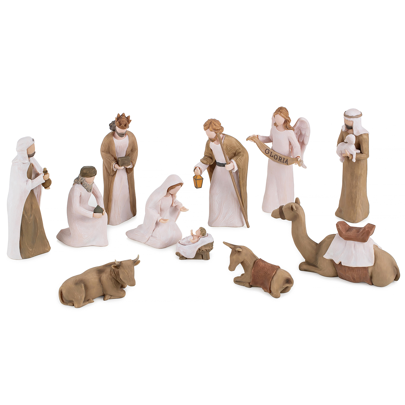 12-Piece Christmas Nativity Scene Set (Medium Size) – The Story of the First Christmas