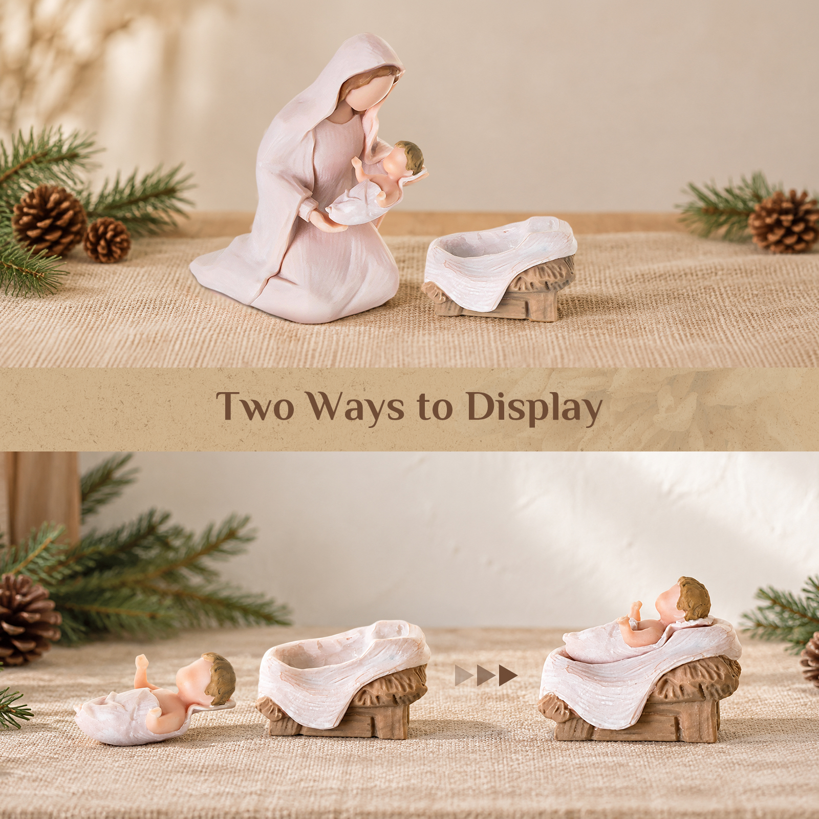 12-Piece Christmas Nativity Scene Set (Medium Size) – The Story of the First Christmas - Image 5