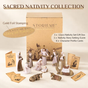 12-Piece Christmas Nativity Scene Set – The Story of the First Christmas - Image 5