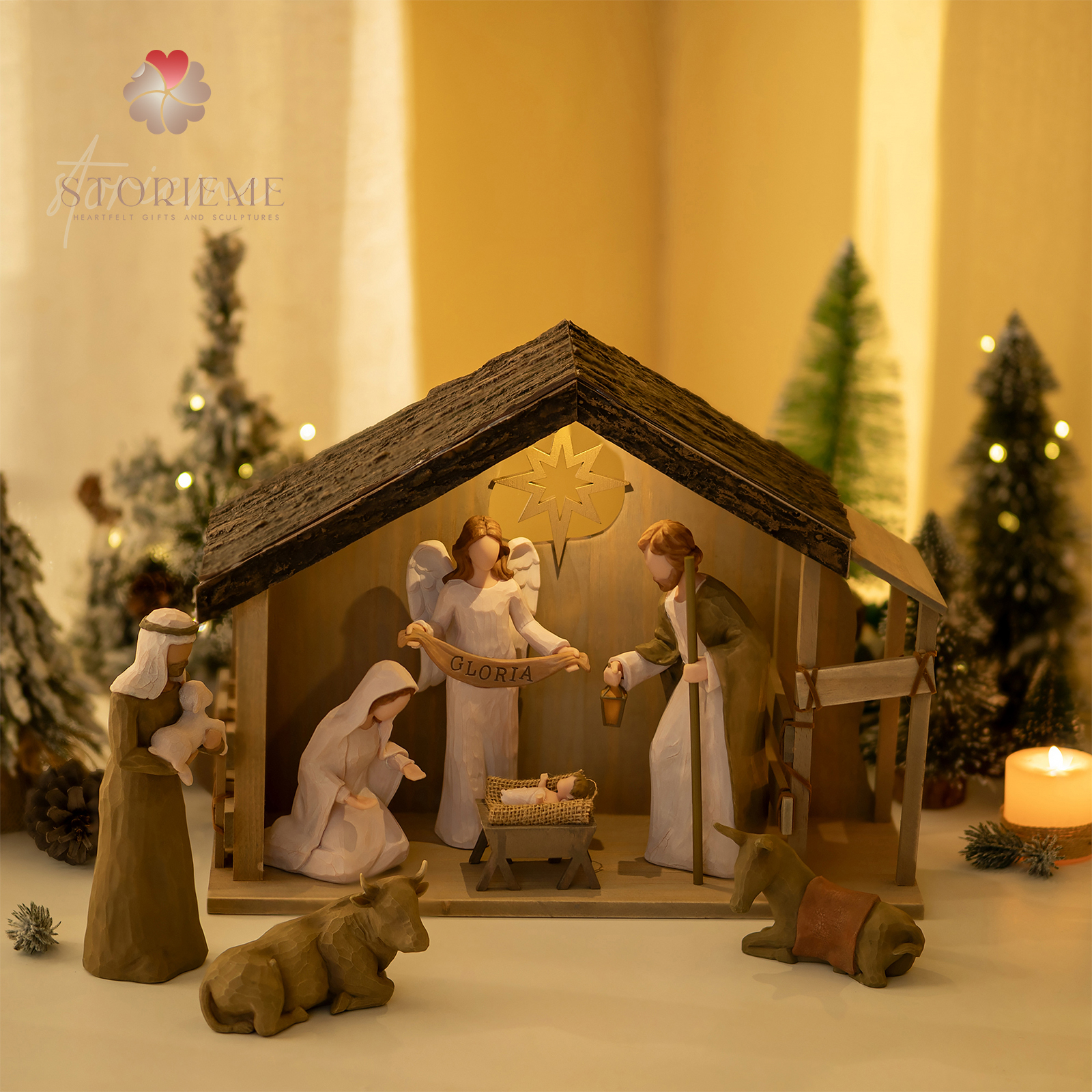 8-Piece Christmas Nativity Scene Set – The Heart of the First Christmas - Image 2