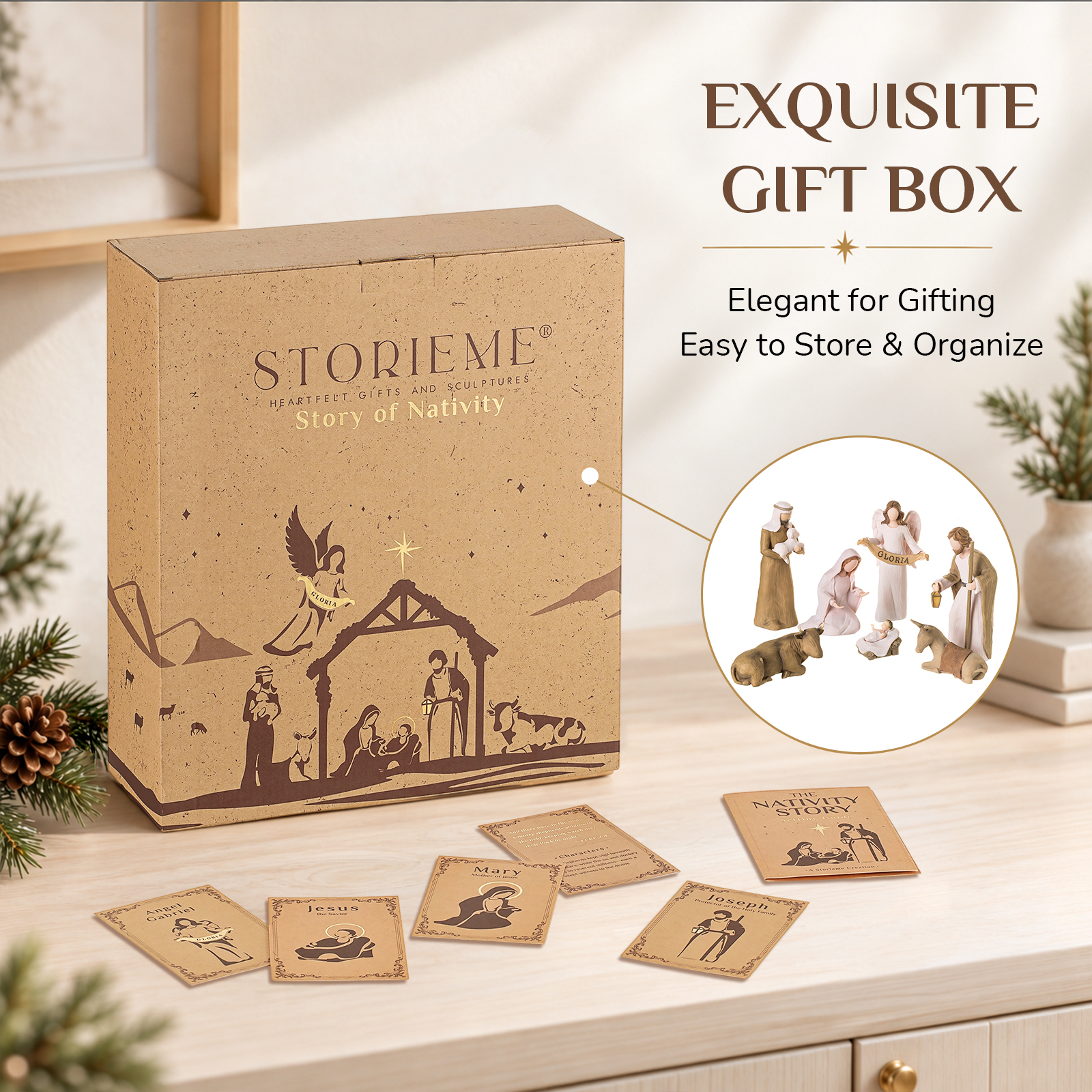 8-Piece Christmas Nativity Scene Set – The Heart of the First Christmas - Image 6