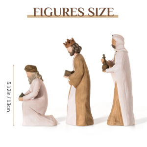 Three Wise Men Nativity Figurine Set – Complete Your Christmas Nativity Scene - Image 3